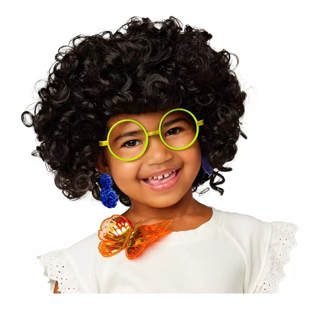 Disney Parks MIRABEL Costume Dress & Accessories Wig Glasses Encanto NEW 7/8 Med - Picture 15 of 15